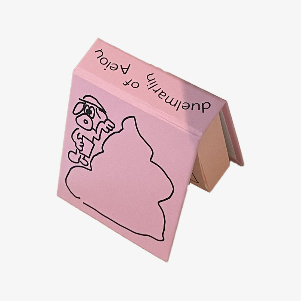 Aeiou Ding Ding Memo Book Pink Poop Post-it