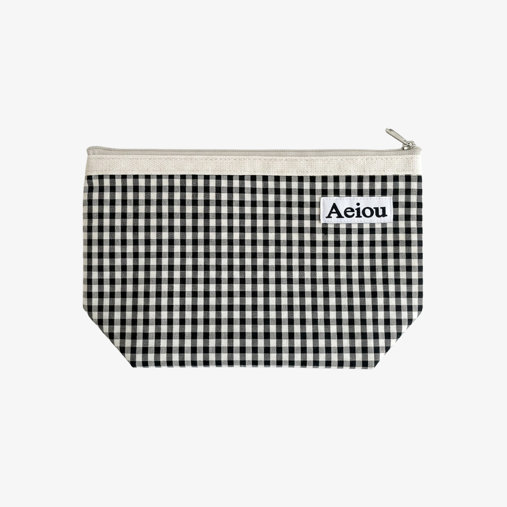 Aeiou POUCH (L) Black Ginghamcheck