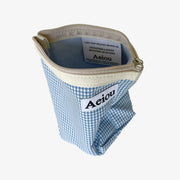 Pochette Aeiou (M) Bonbon bleu à chèque