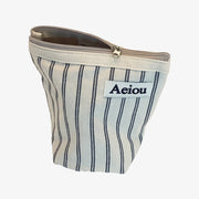 Pochette Aeiou (M) Coton Gris Ligne