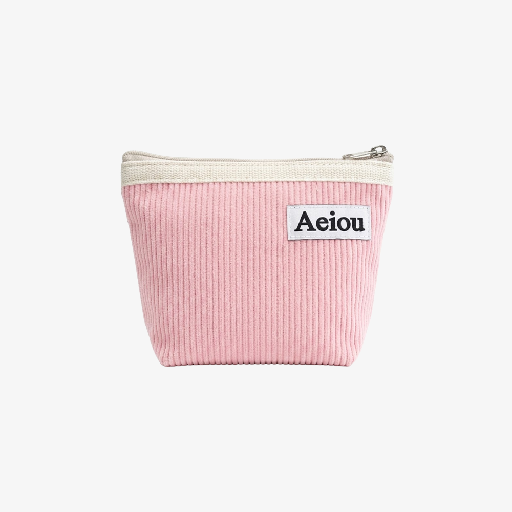 Aeiou POUCH (M) Flamingo Pink Corduroy