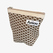 Pochette Aeiou (M) Fleur Marron