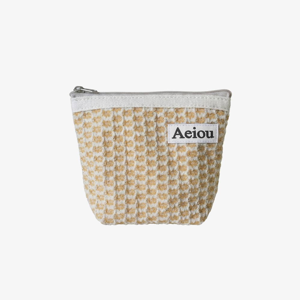 Aeiou POUCH (M) Flower Yellow