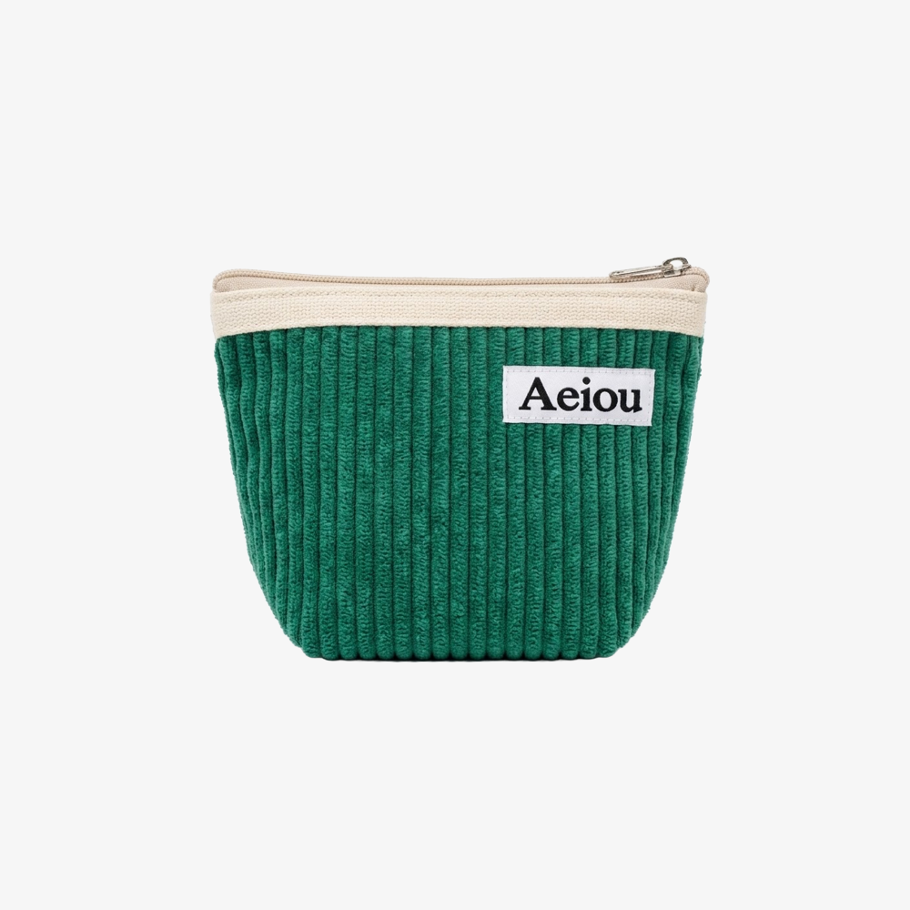 Aeiou POUCH (M) Holly Tree Garden Corduroy