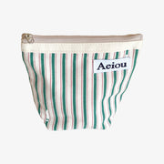 Pochette Aeiou (M) Rayures vertes joyeuses