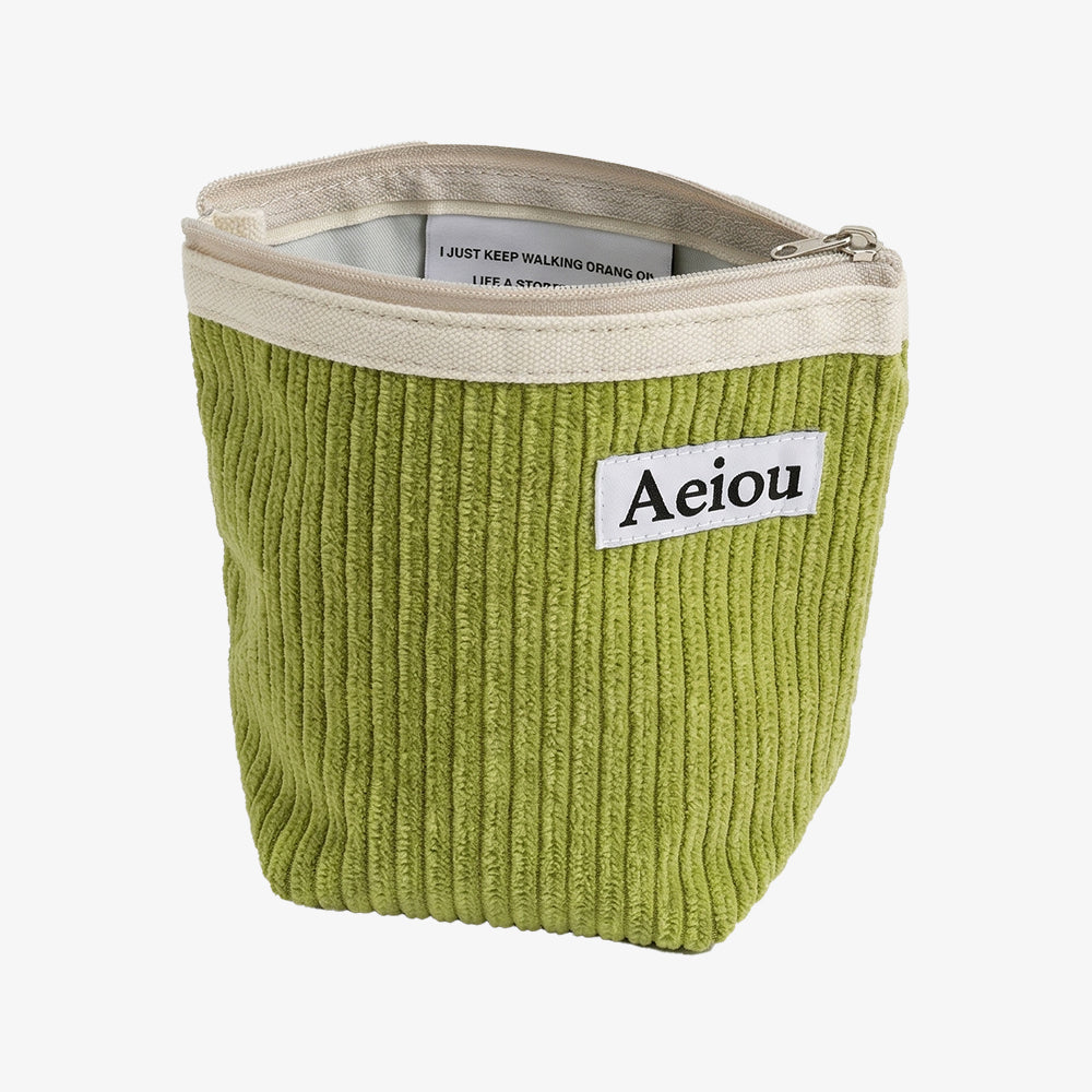 Aeiou POUCH (M) Olive Green Corduroy