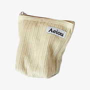 Pochette Aeiou (M) Popcorn en velours côtelé