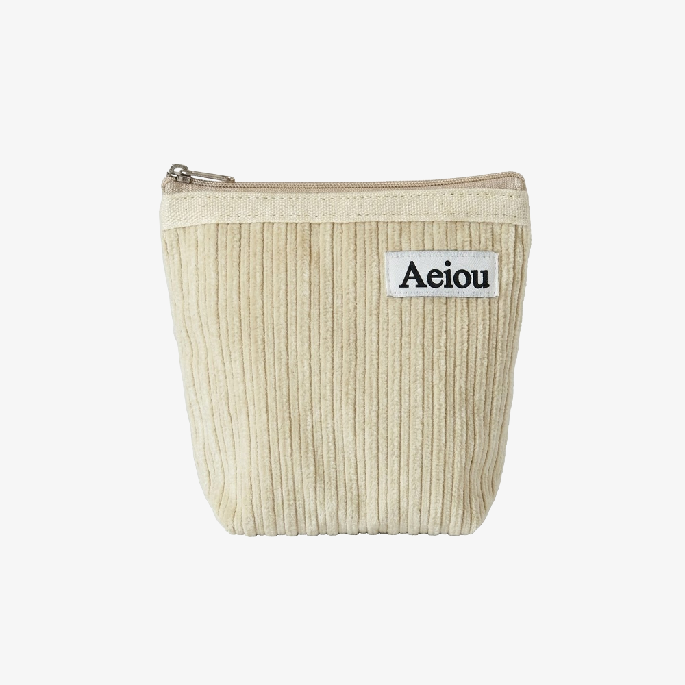 Pochette Aeiou (M) Popcorn en velours côtelé