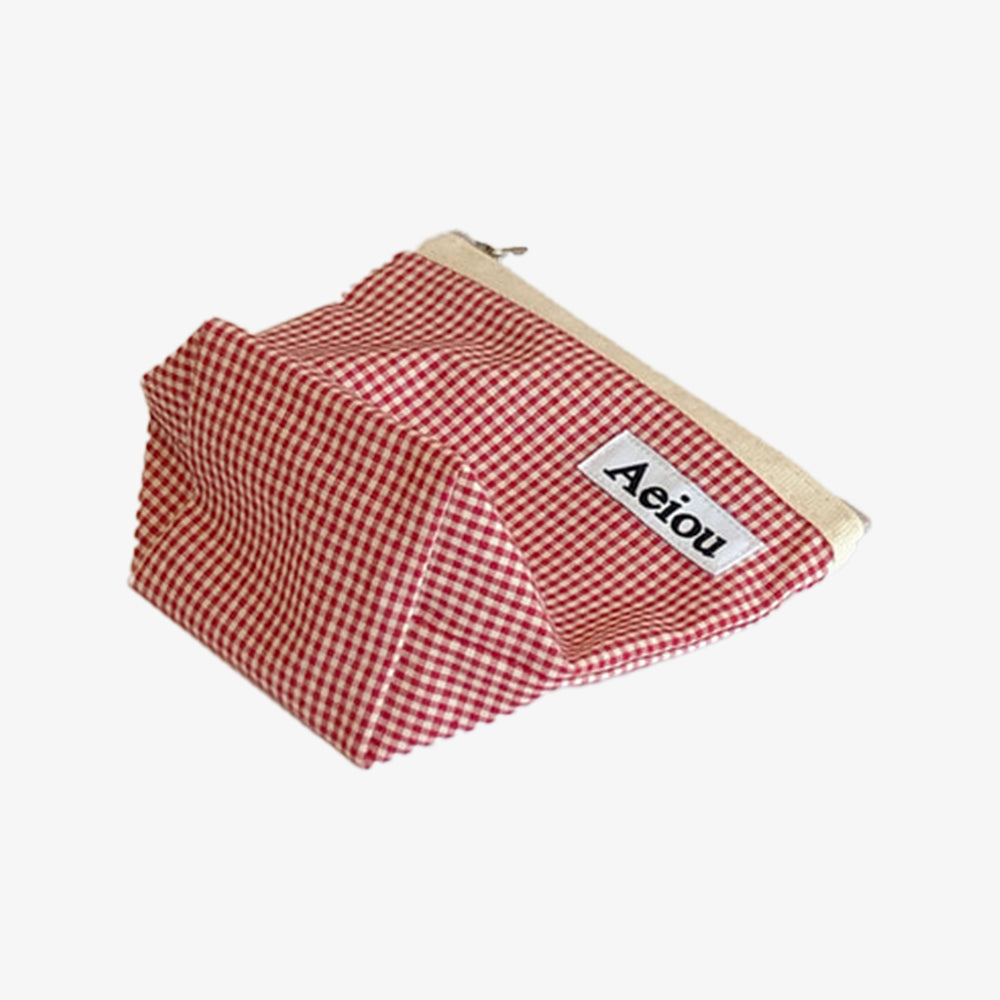 Aeiou POUCH (M) Red Candy Check