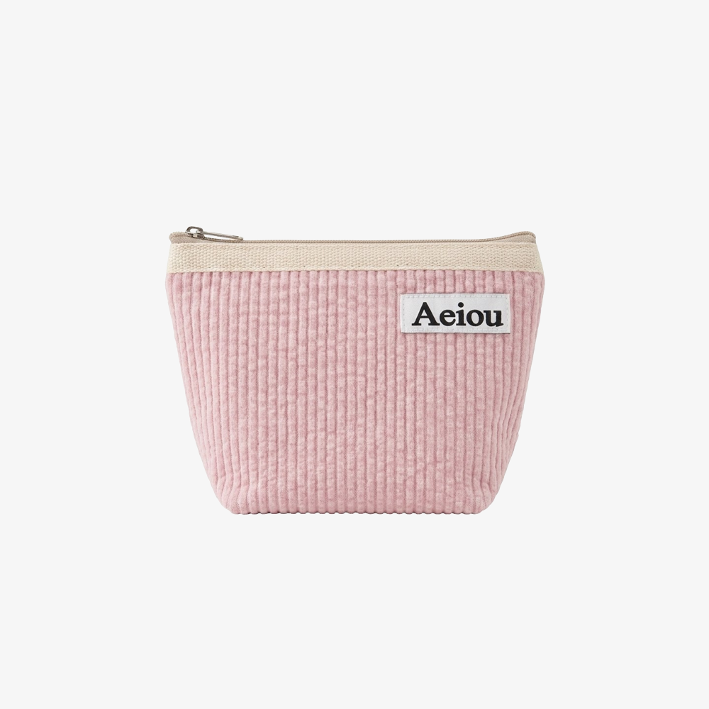 Aeiou POUCH (M) Strawberry Cream Corduroy