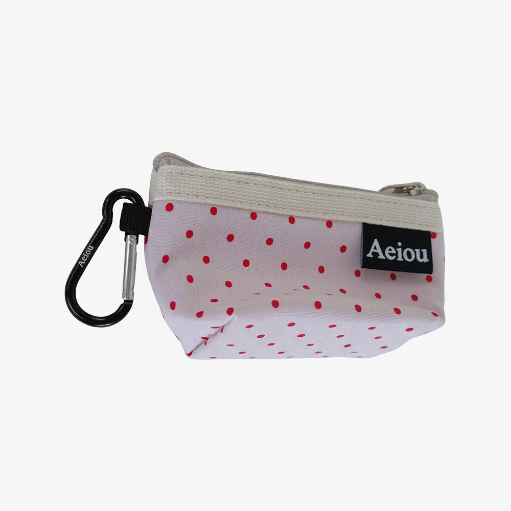 Aeiou POUCH (S) Punto rojo fresa