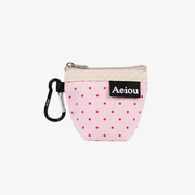 Aeiou POUCH (XS) Punto rojo fresa