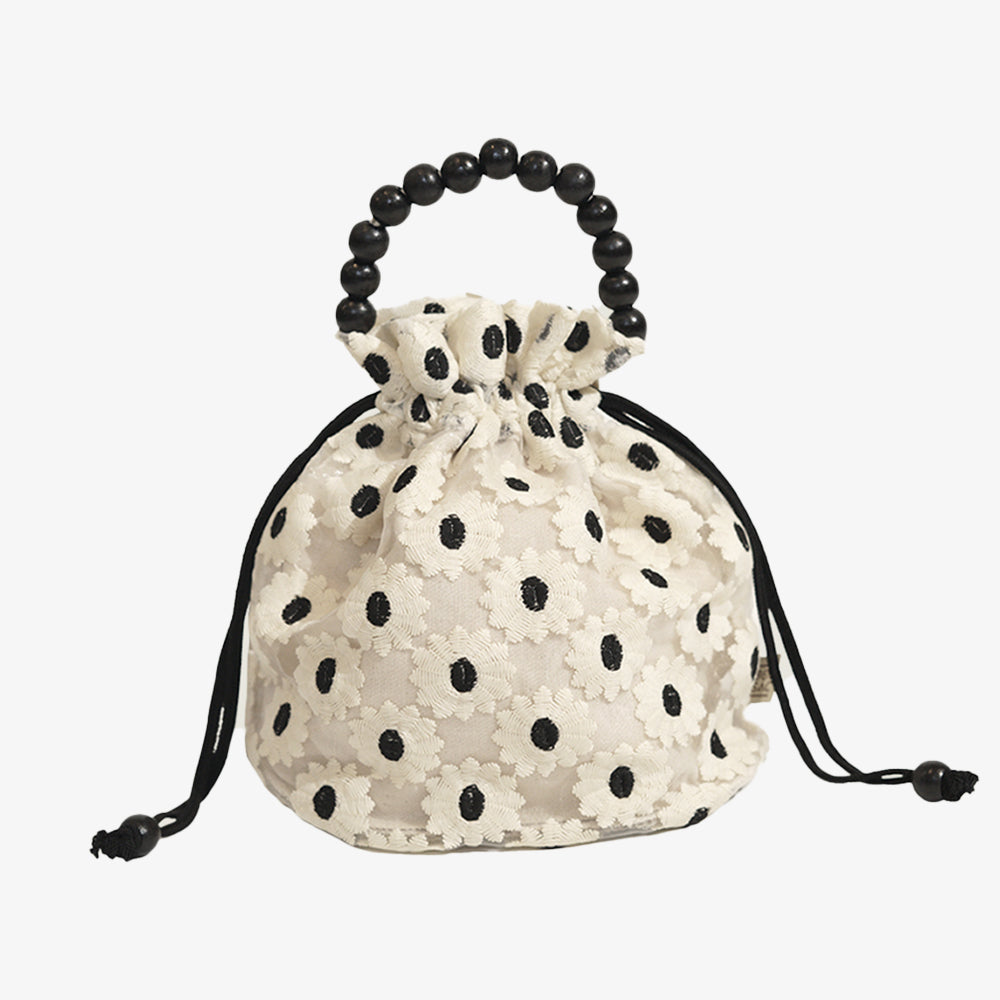 BOLSAC poppy bucket bag_white flower