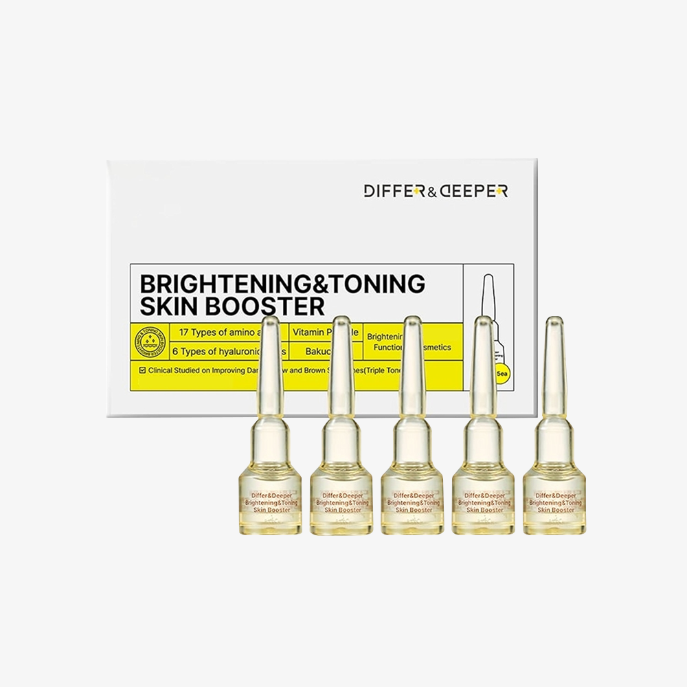 DIFFER&DEEPER Brightening & Toning Skin Booster Starter Pack 2 ml x 5