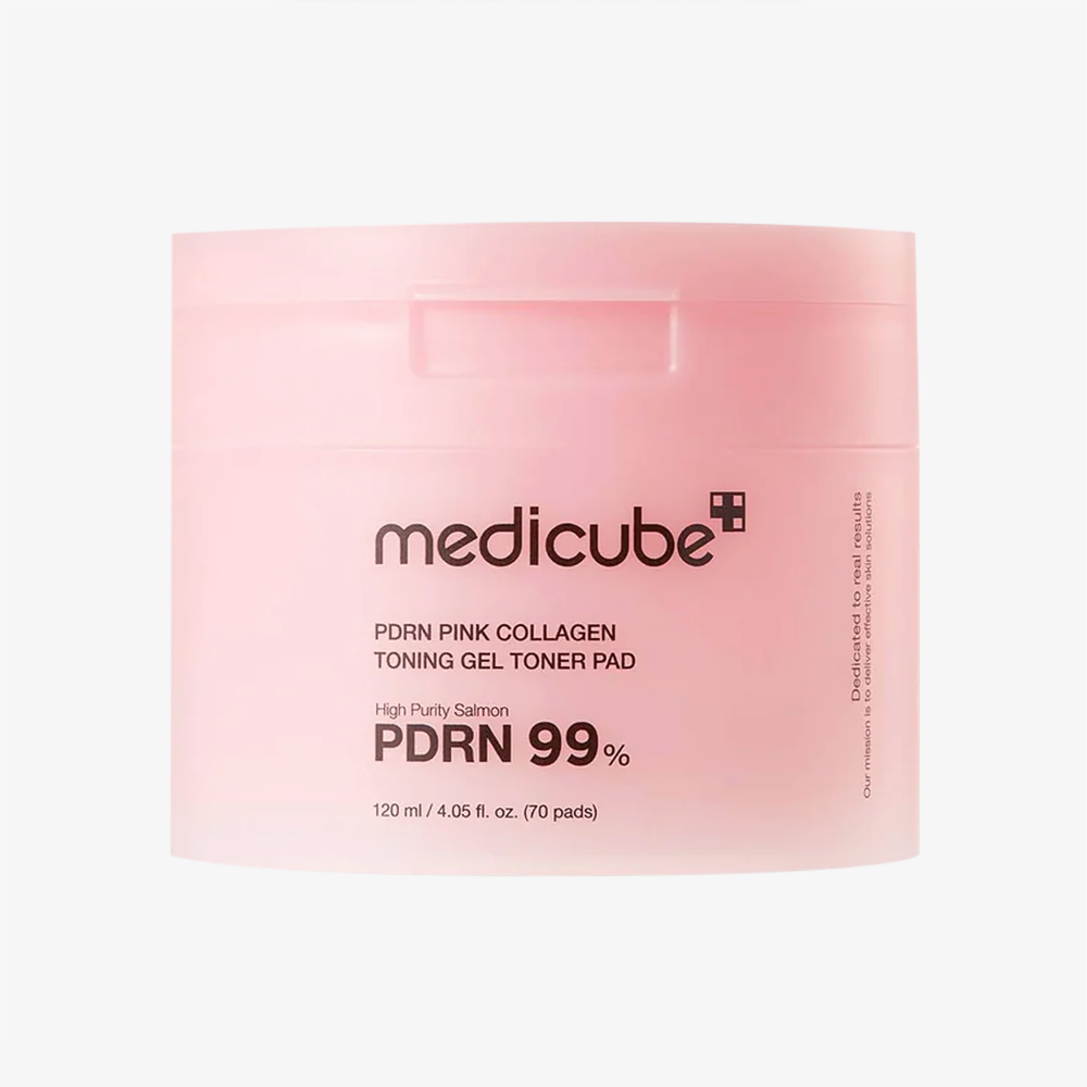 Medicube [EUP] ALMOHADILLA DE TÓNICO DE GEL TONIFICANTE DE COLÁGENO ROSA PDRN 70 unidades