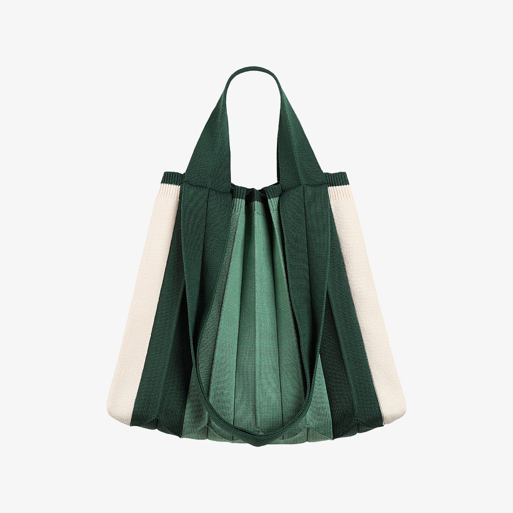 SAC CABAS PLEATSMAMA 2-EN-1 VERT FONCÉ