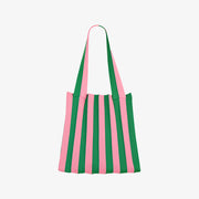 SAC CABAS PLEATSMAMA 2-EN-1 À RAYURES ROSE ET VERT