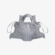 SAC PLEATSMAMA GRAND NŒUD PAILLETÉ PAILLETÉ ARGENTÉ