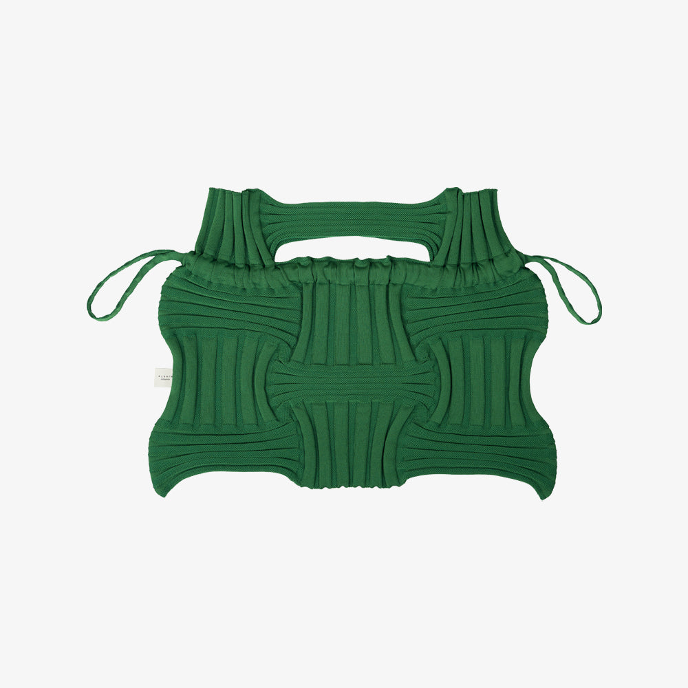 PLEATSMAMA BIG BOW BAG GREEN