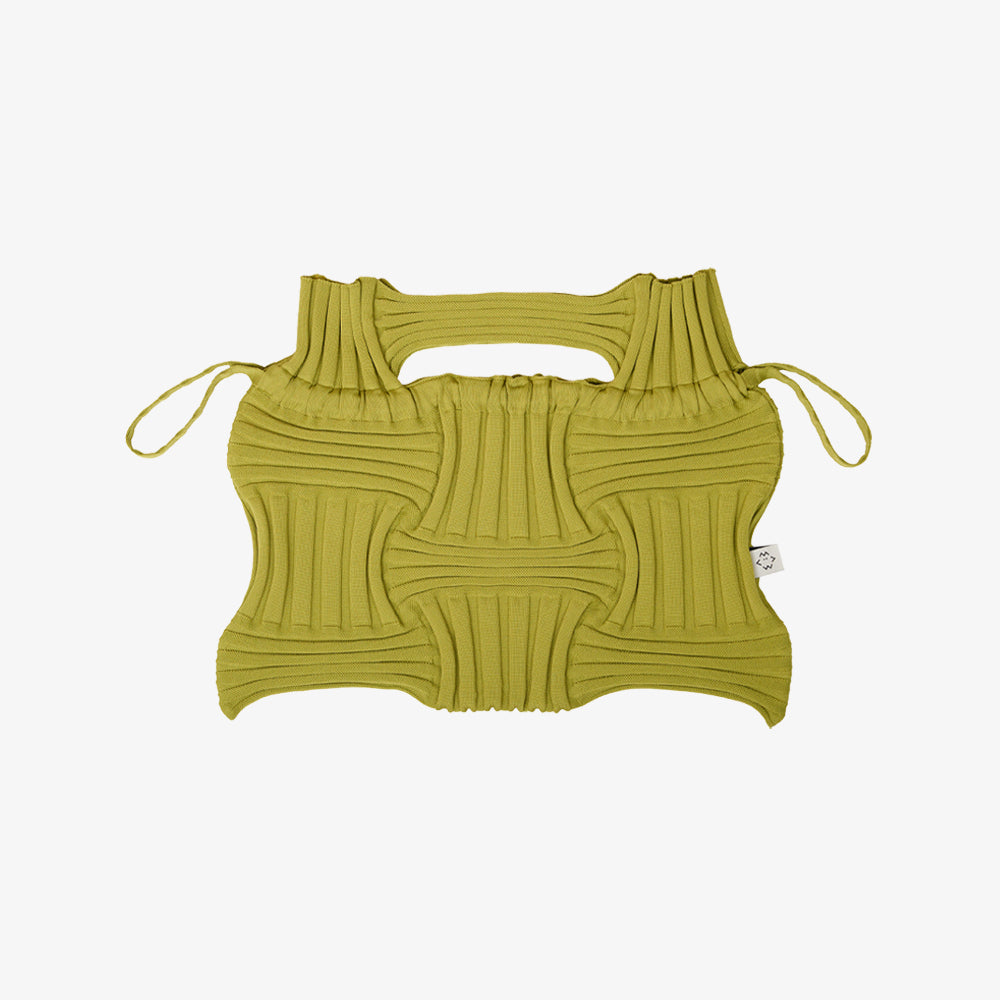 PLEATSMAMA BIG BOW BAG OLIVE