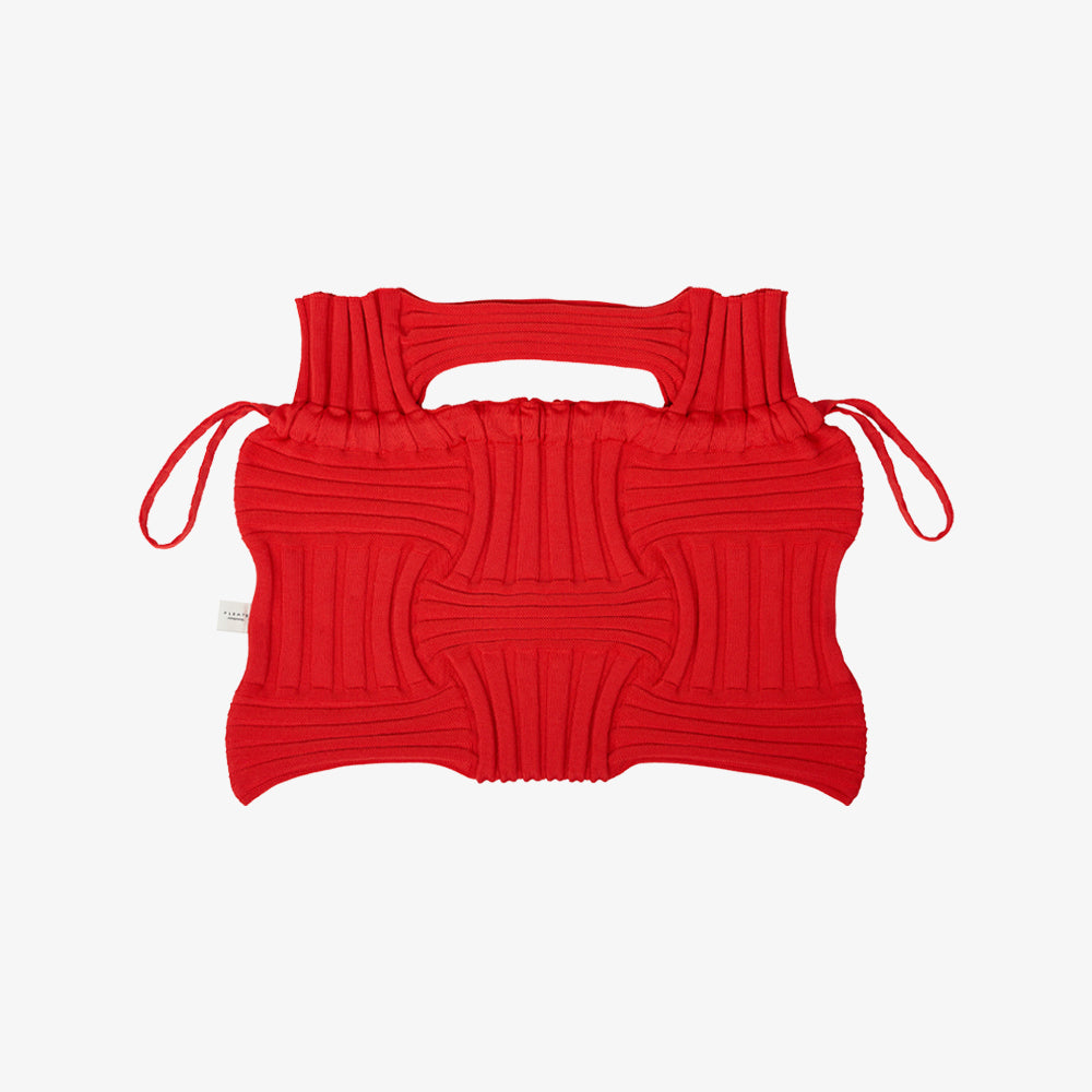PLEATSMAMA BIG BOW BAG RED