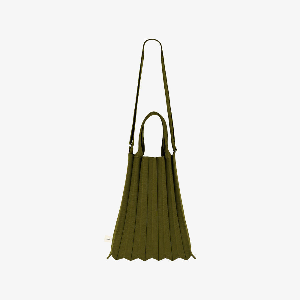 PLEATSMAMA HARDSHELL BAG KHAKI