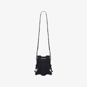 SAC À PAILLETTES PLEATSMAMA MINI CROSS BOW BAG PAILLETÉ NOIR