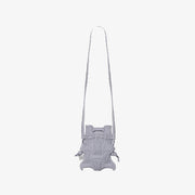 SAC À PAILLETTES PLEATSMAMA MINI CROSS BOW PAILLETÉ ARGENTÉ