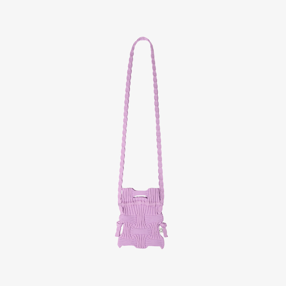 PLEATSMAMA MINI CROSS BOW BAG LAVENDER