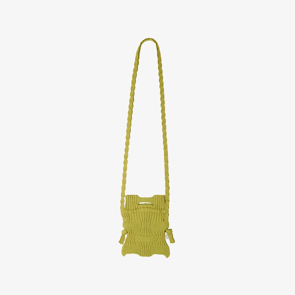 PLEATSMAMA MINI CROSS BOW BAG OLIVE