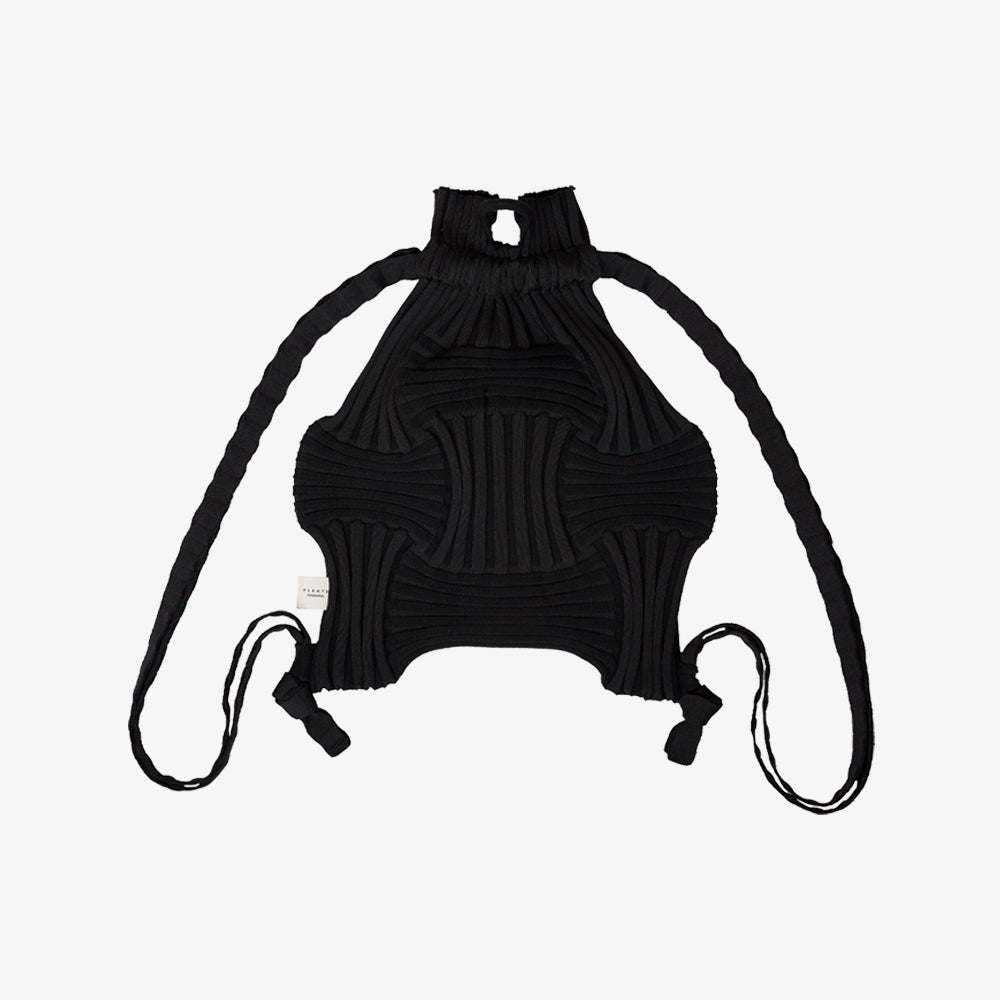 PLEATSMAMA NEW BOW BACKPACK BLACK