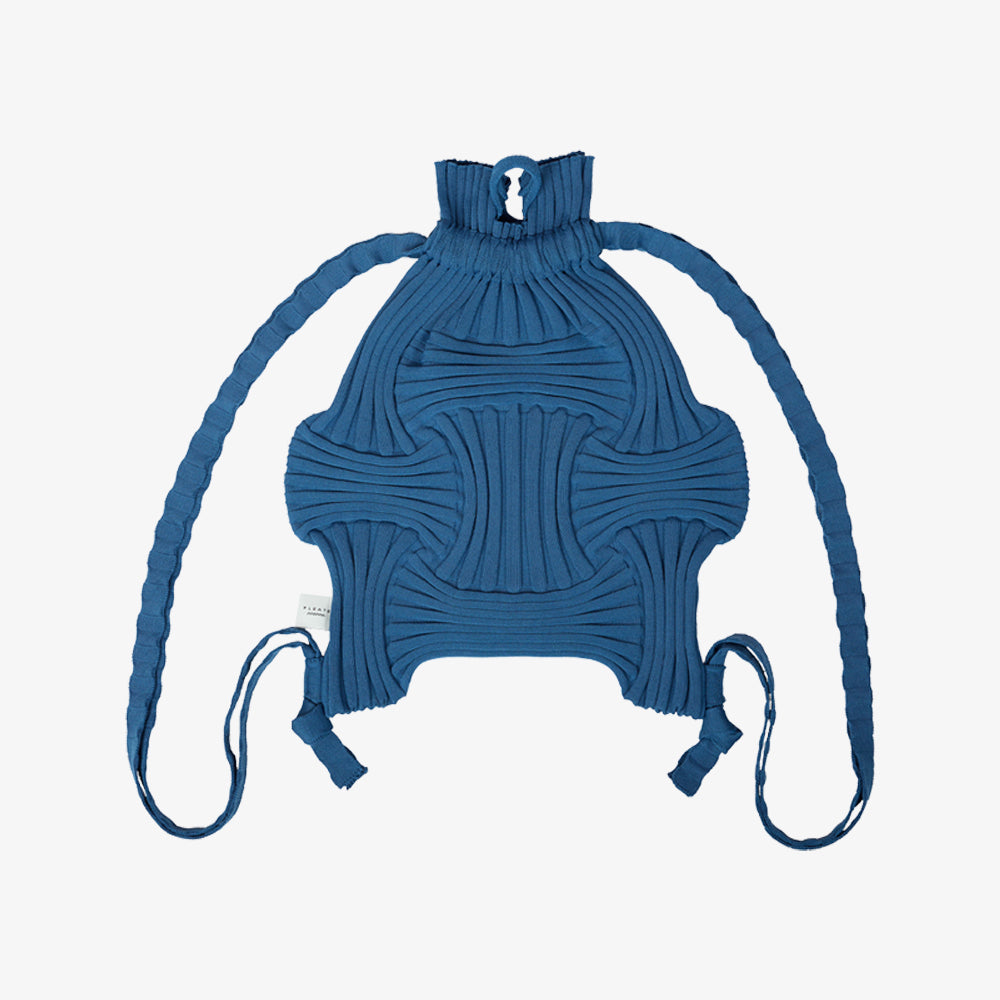 PLEATSMAMA NEW BOW BACKPACK BLUE