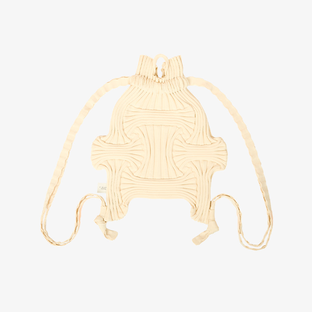 PLEATSMAMA NEW BOW BACKPACK IVORY