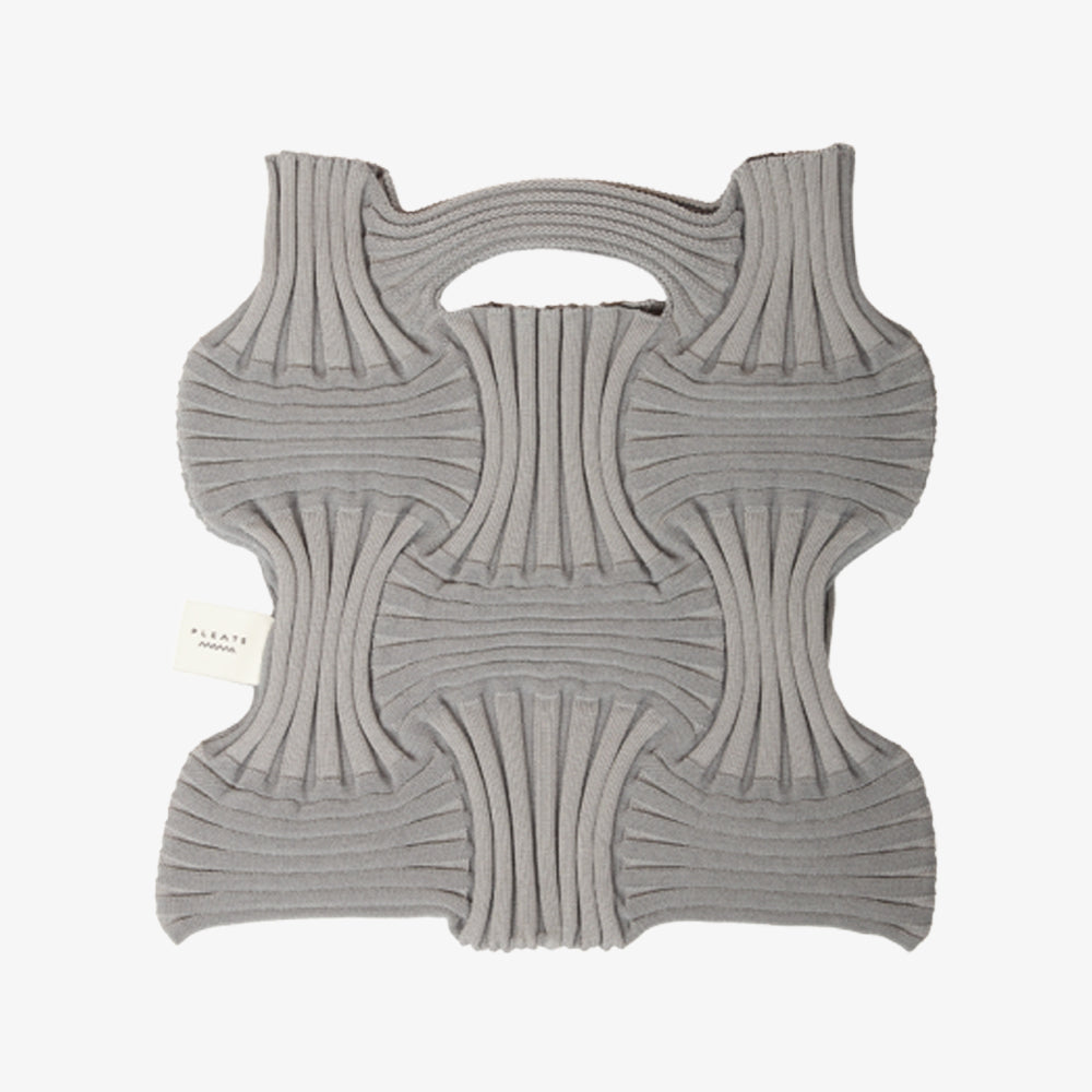 PLEATSMAMA NEW BOW BAG GREY
