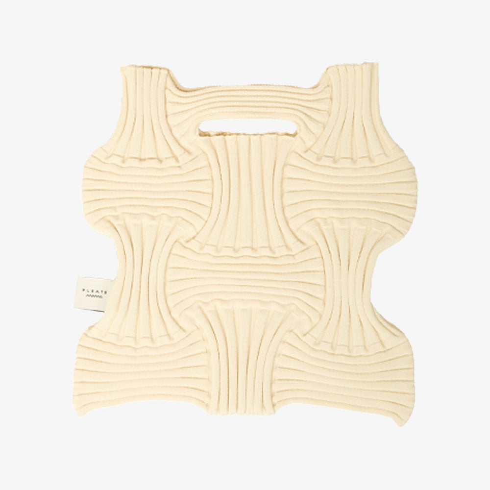 PLEATSMAMA NEW BOW BAG IVORY