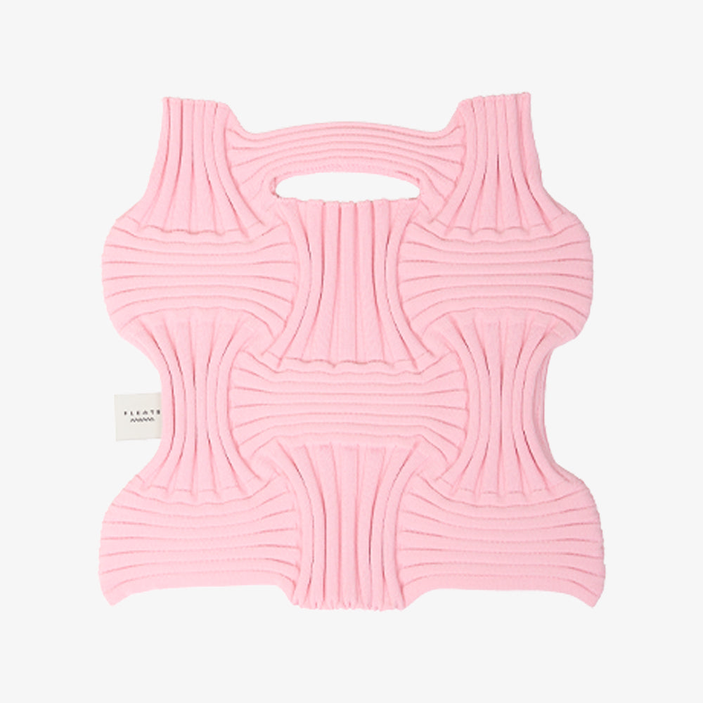 PLEATSMAMA NEW BOW BAG LIGHT PINK