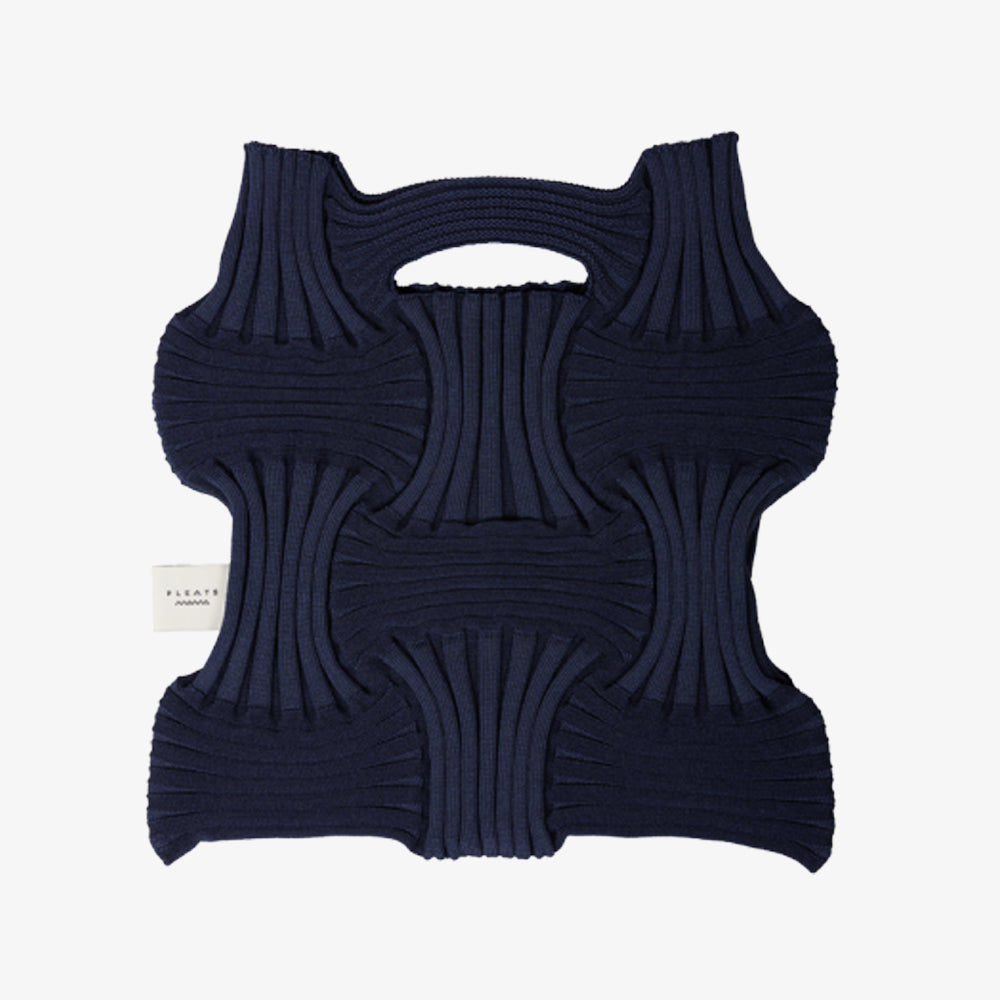 BOLSO PLEATSMAMA NUEVO CON LAZO AZUL MARINO
