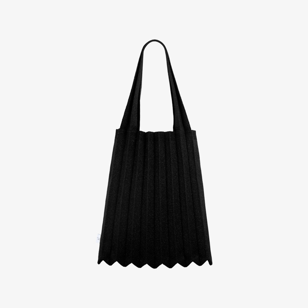 PLEATSMAMA NEW SHOULDER BAG GLITTER GLITTER BLACK
