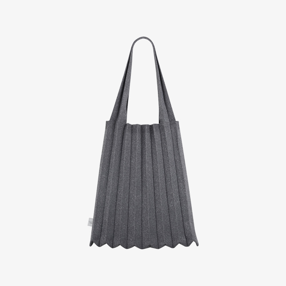 PLEATSMAMA NEW SHOULDER BAG GLITTER GLITTER STONE BROWN