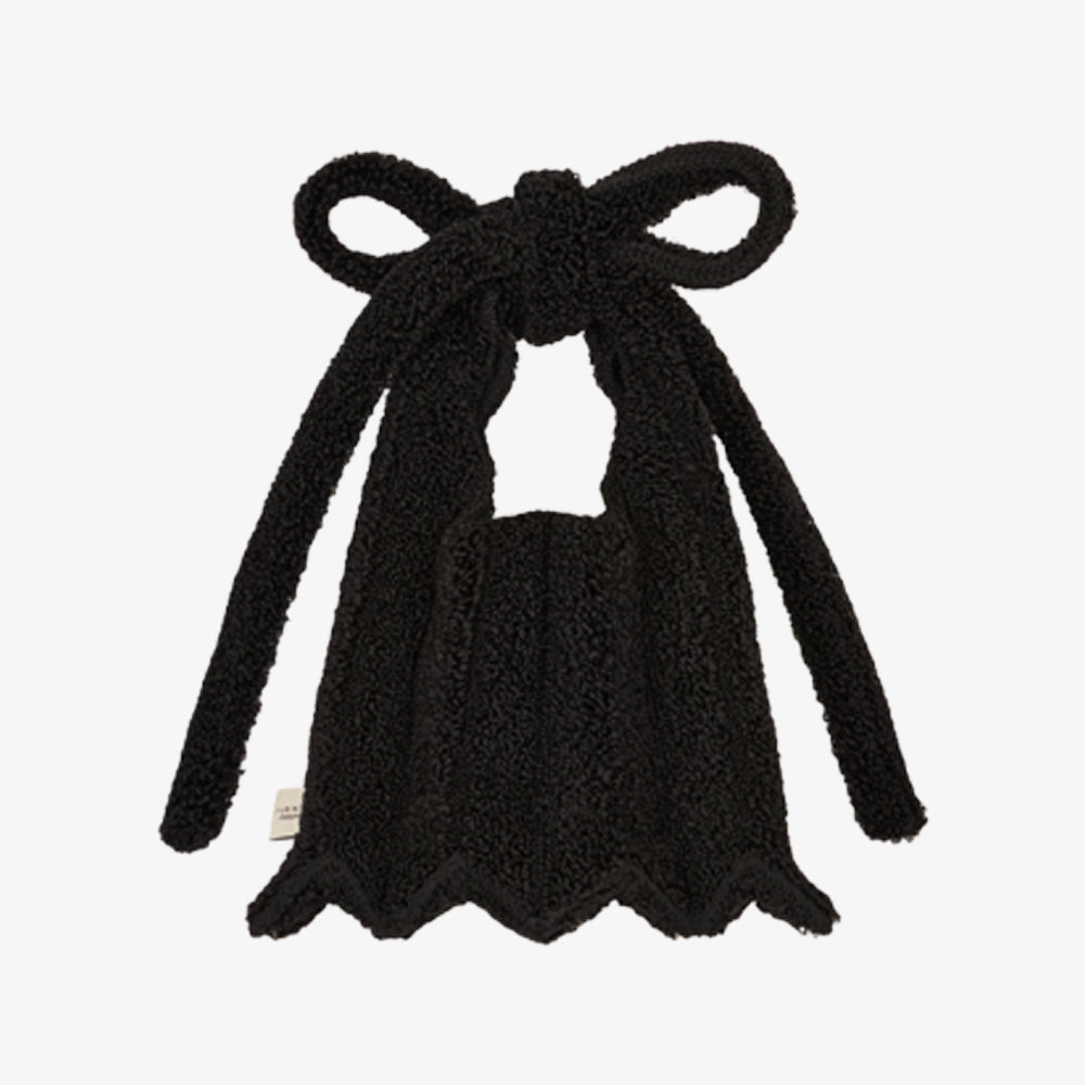 PLEATSMAMA POODLE MICRO BAG BLACK