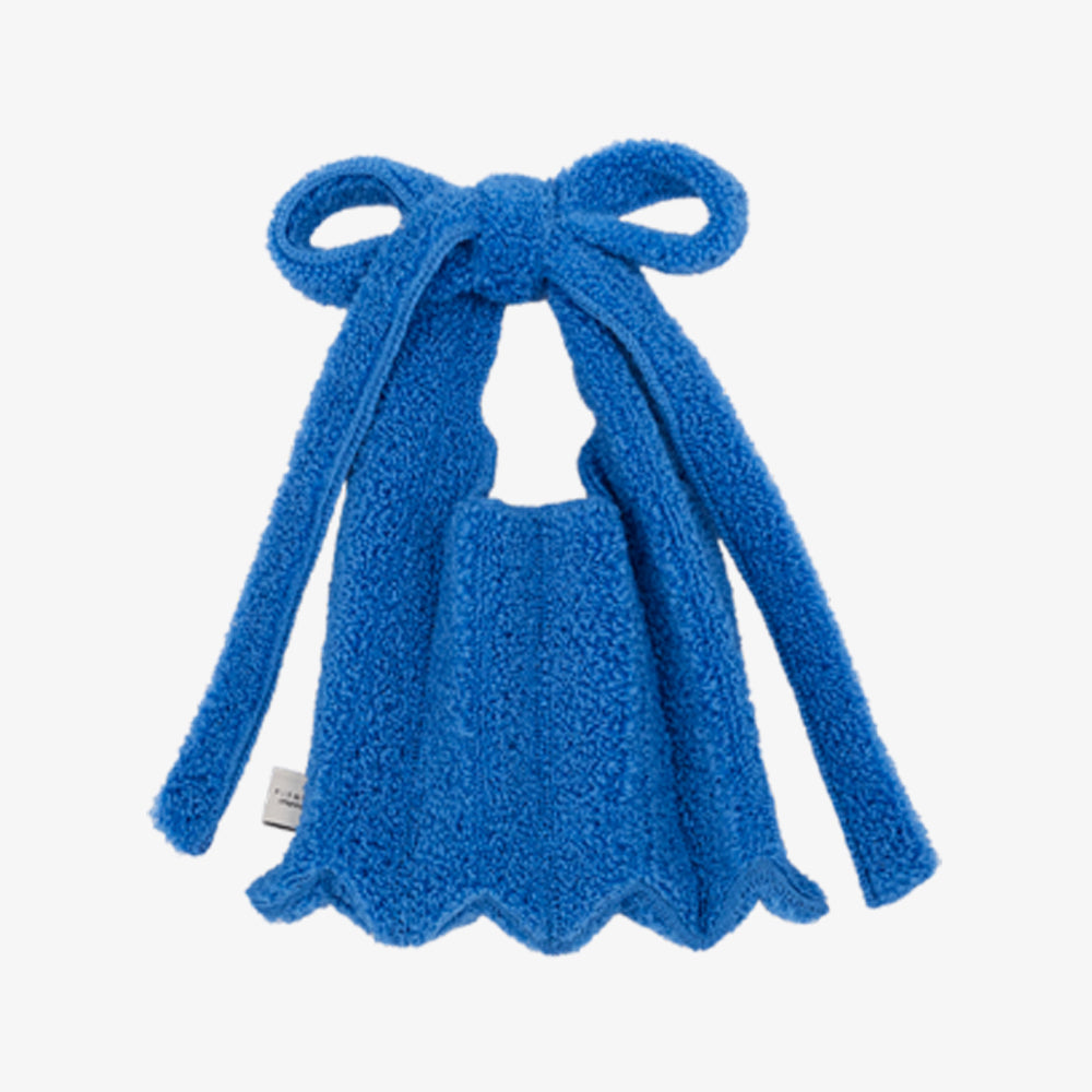 PLEATSMAMA POODLE MICRO BAG BLUE