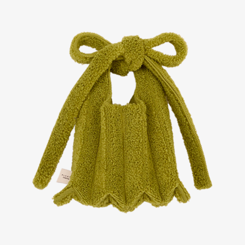 PLEATSMAMA POODLE MICRO BAG OLIVE