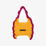 SAC CABAS MINI À VOLANTS PLEATSMAMA JAUNE ROSE