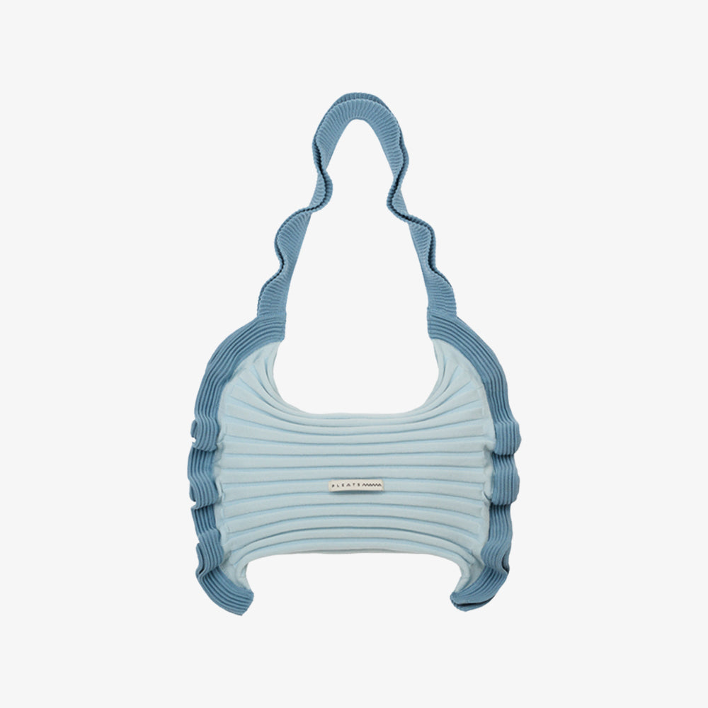 PLEATSMAMA RUFFLE SHOULDER BAG SODA