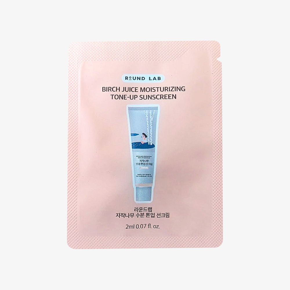 Round Lab (sample) BIRCH JUICE MOISTURIZING TONE-UP SUNSCREEN POUCH 2ml