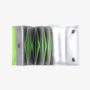 Cartera minimalista SITUS (Plateado / Verde neón)