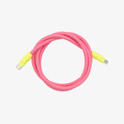 SAMUELSMALLS CÂBLE SUPER DOUX TRESSÉ (Rose / Jaune néon)