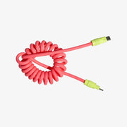SAMUELSMALLS CÂBLE SUPER SPIRALÉ (Rose / Jaune néon)