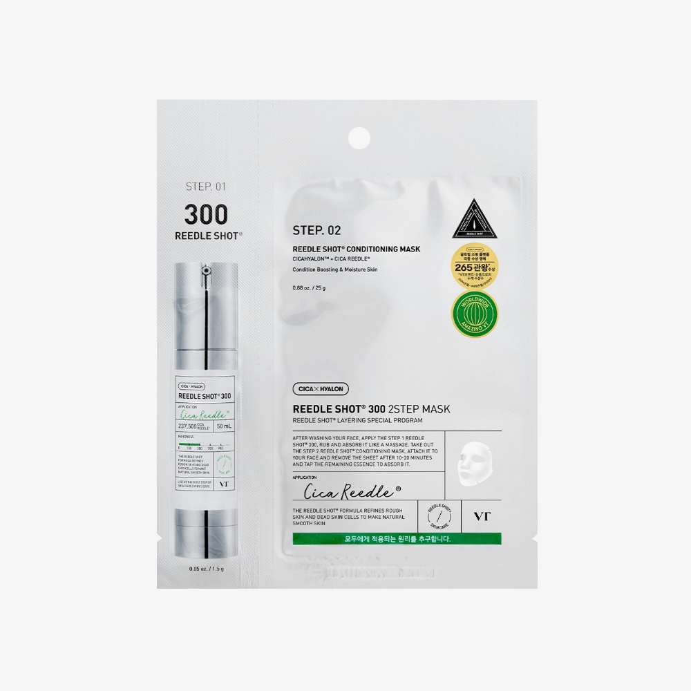 VT COSMETICS [1EA] MILD REEDLE SHOT 300 2-STEP MASK (EU Package)