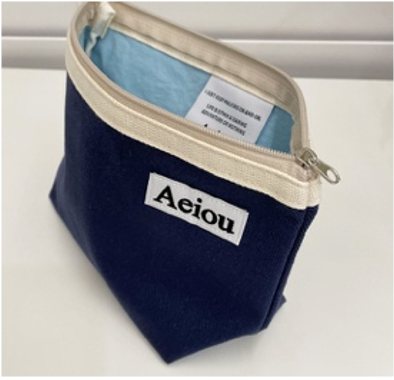 Aeiou POUCH (L) Indigo Blue